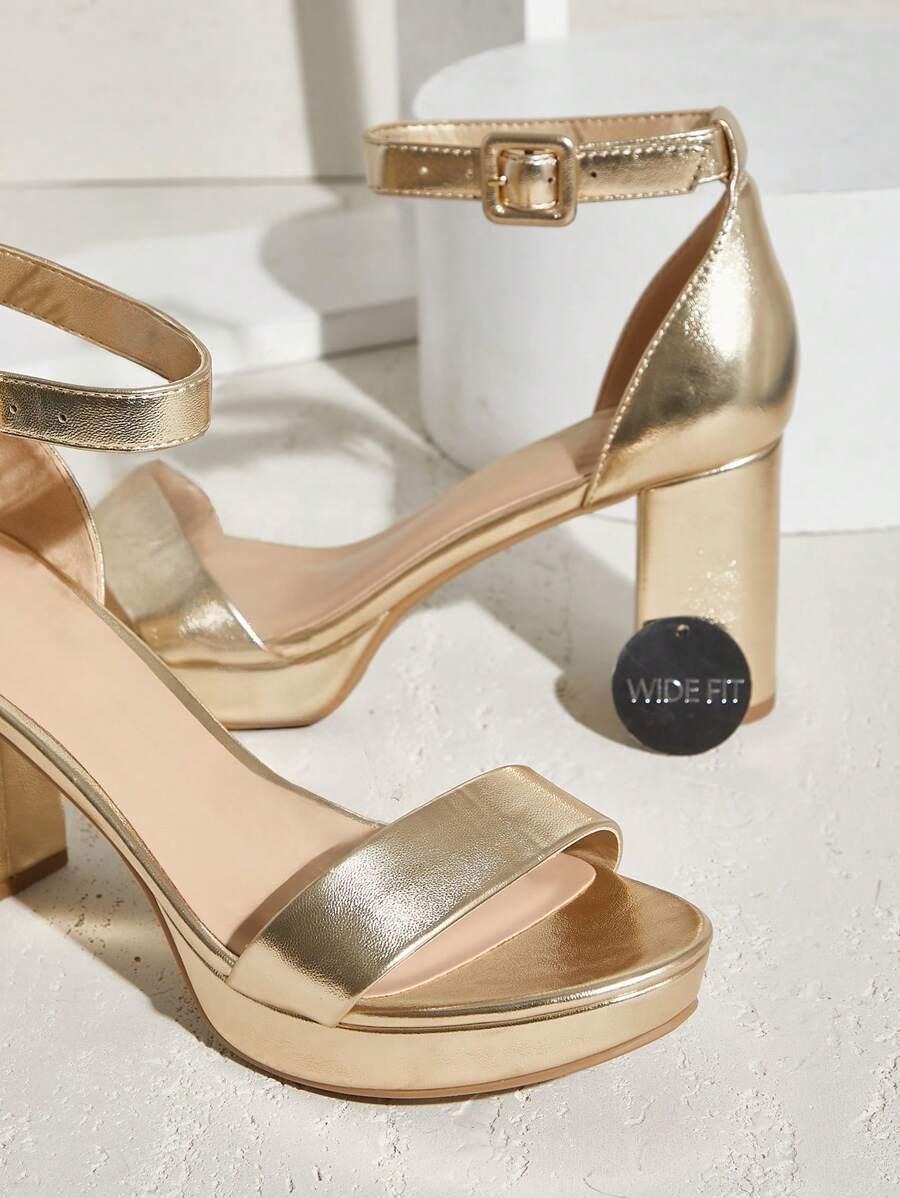 SHEIN ZŁOTE SANDAŁY OBCAS S06__38