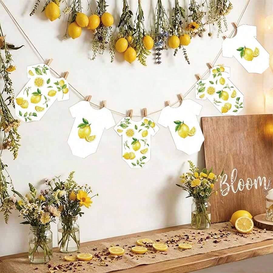 SHEIN GIRLANDA NA BABY SHOWER Z MOTYWEM CYTRYNY S07