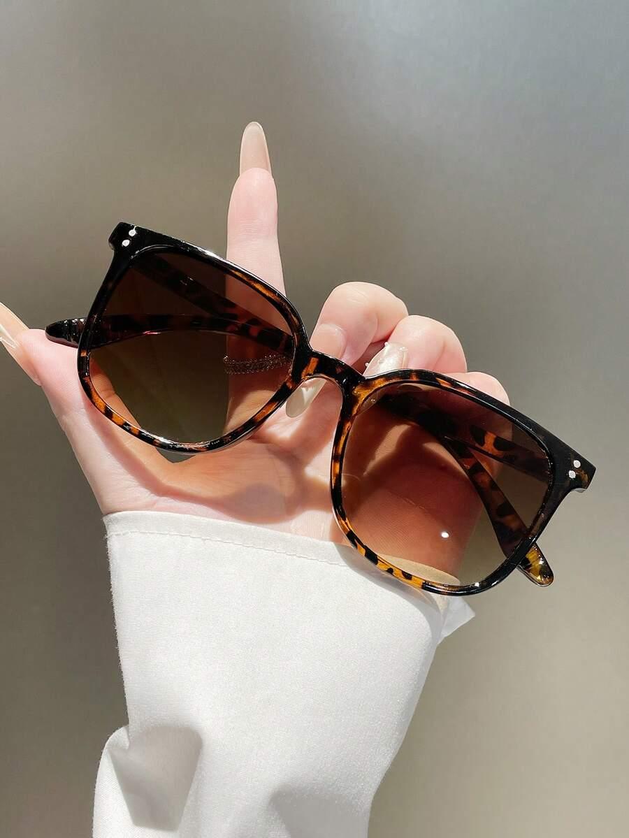 SHEIN OKULARY PRZECIWSŁONECZNE BRĄZOWE SZKŁA S07