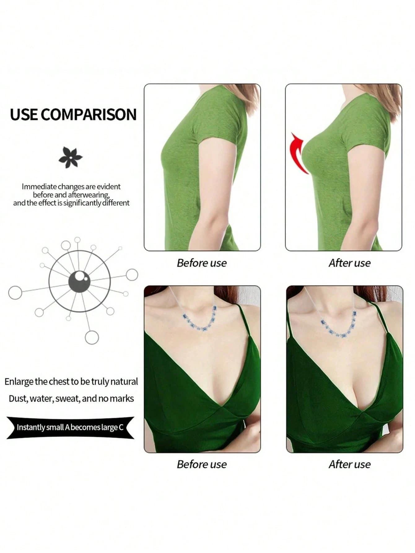 SHEIN BEZBARWNE SILIKONOWE WKŁADKI PUSH-UP S07__OS