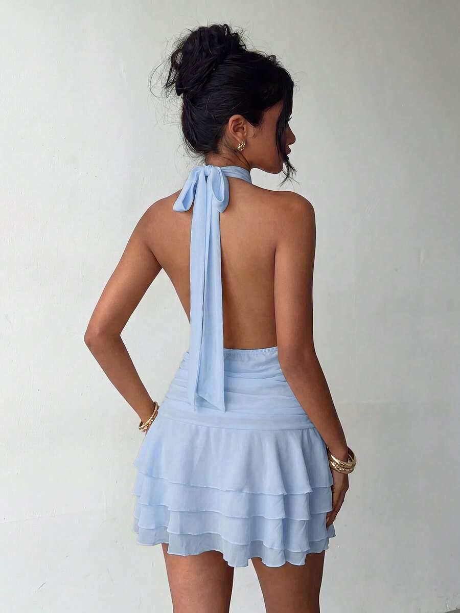 SHEIN NIEBIESKA MINI SUKIENKA S06__S
