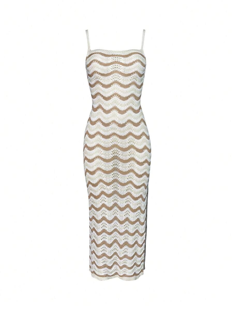 SHEIN DZIANINOWA MAXI SUKIENKA ODKRYTE PLECY S06__M