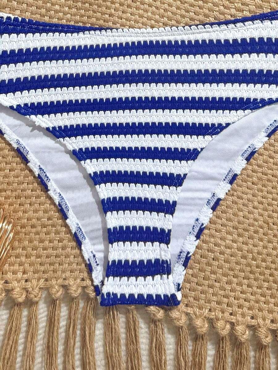 SHEIN DWUCZĘŚCIOWY STRÓJ KĄPIELOWY KONTRAST S09__152/158