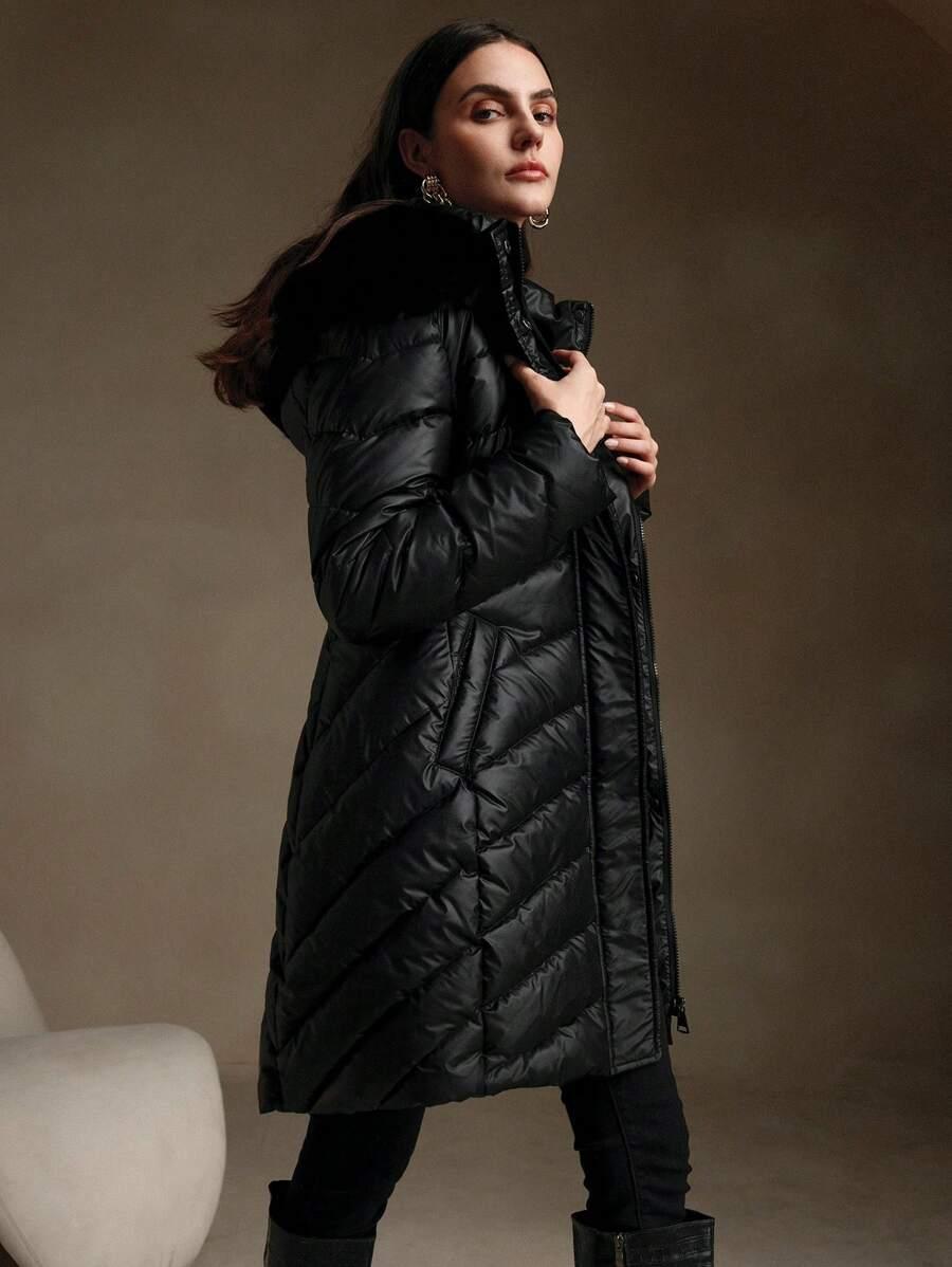 SHEIN CZARNA KURTKA KAPTUR W01__XS