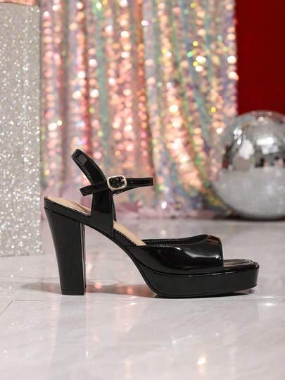 SHEIN CZARNE SANDAŁY OBCAS S06__40,5