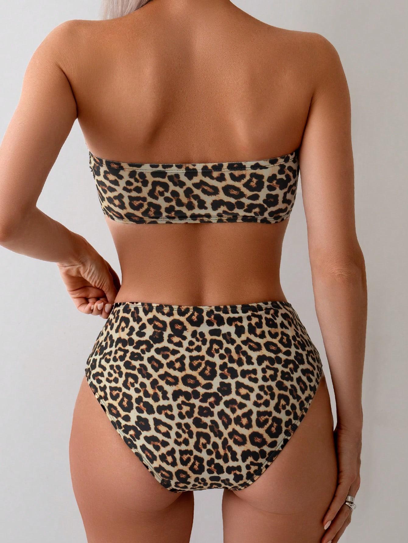 SHEIN DÓŁ OD BIKINI ANIMAL PRINT S09__XXL