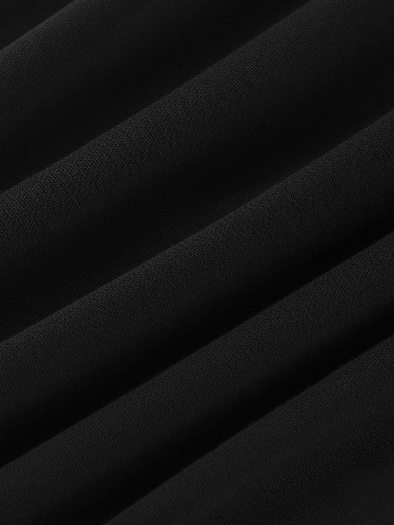 SHEIN CZARNA OŁÓWKOWA SUKIENKA KOKARDA PK01__M