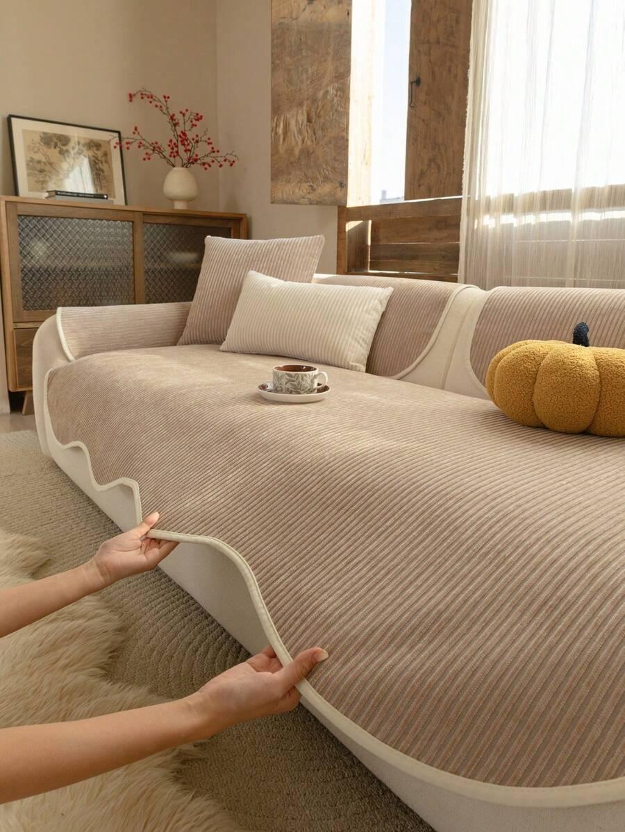SHEIN BEŻOWA NARZUTA NA KANAPĘ S07__70X180