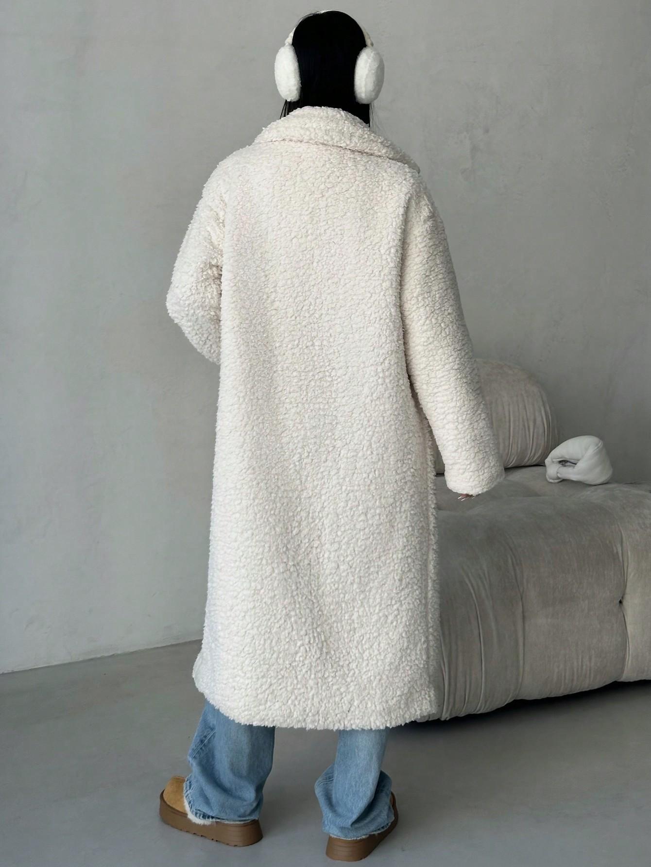 SHEIN DWURZĘDOWY PŁASZCZ MIŚ W01__S