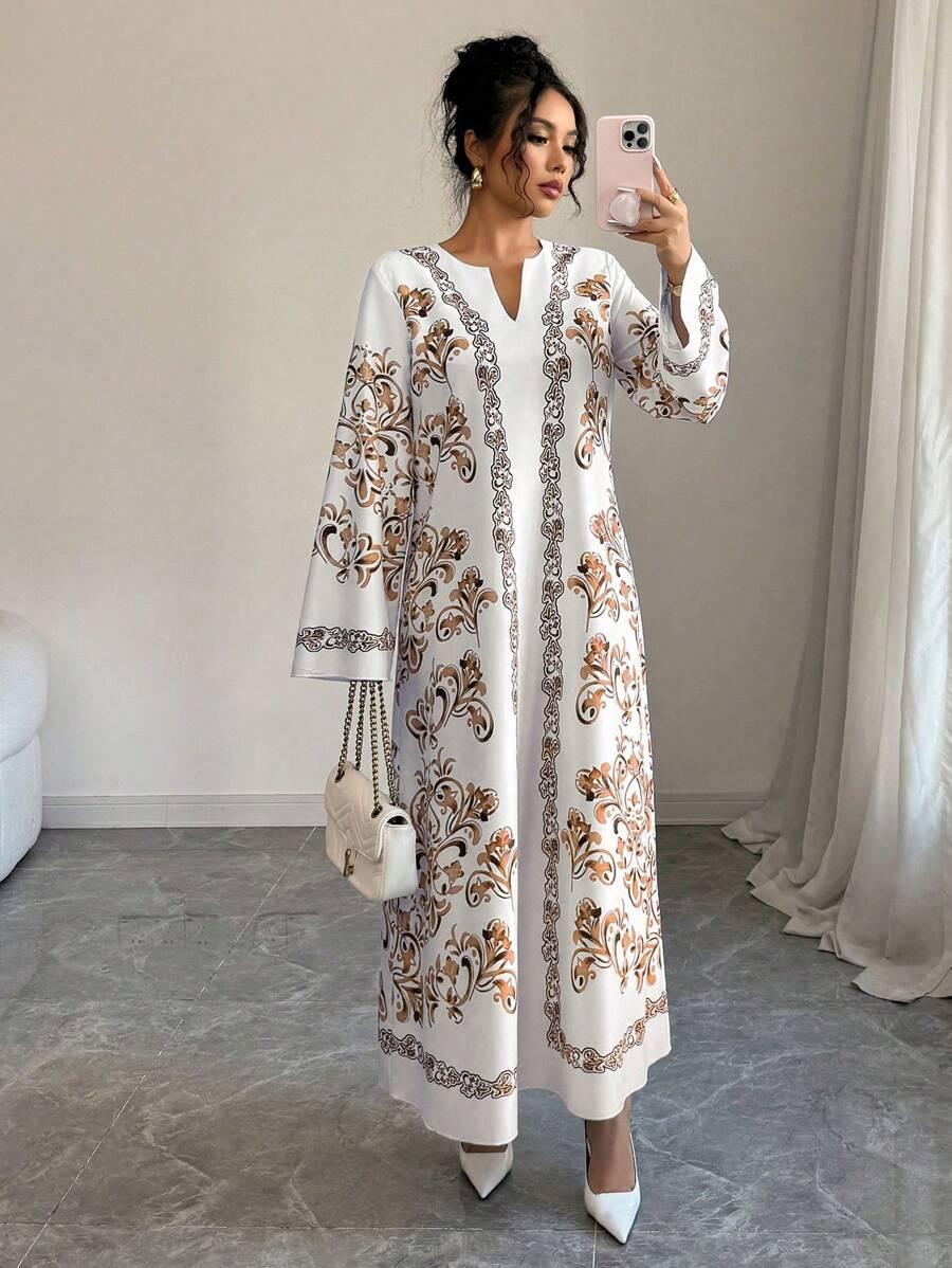 SHEIN BIAŁA MINI SUKIENKA PRINT S06__XL