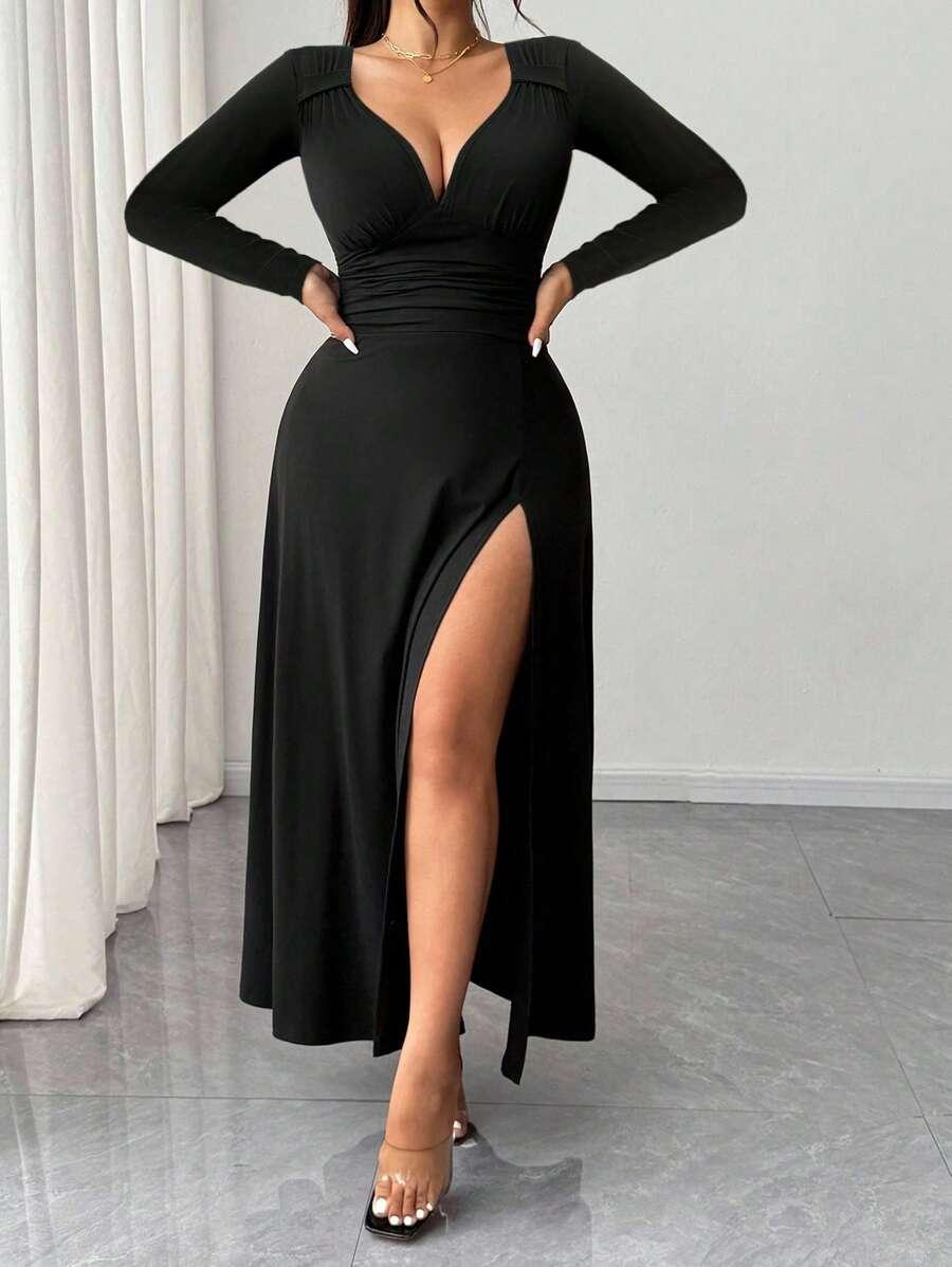 SHEIN CZARNA MAXI SUKIENKA S06__XXL