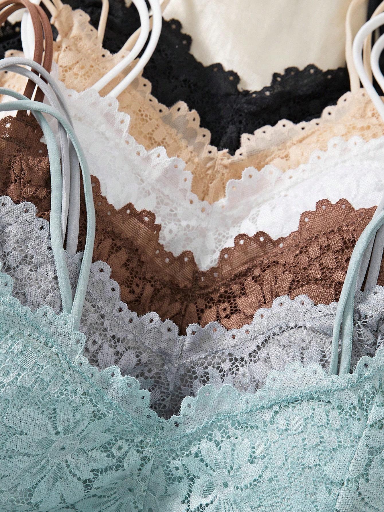 SHEIN BIUSTONOSZ KORONKA 6-PACK S06__L