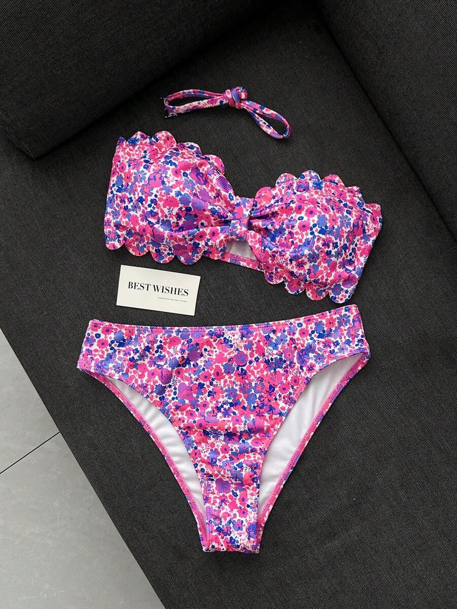 SWIM MOD DWUCZĘŚCIOWY STRÓJ KĄPIELOWY KWIATY S09__XL