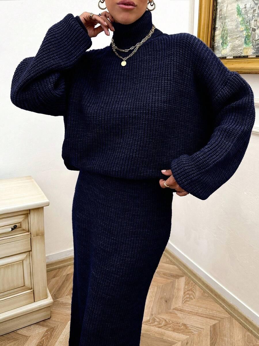 SHEIN SWETER SPÓDNICA KOMPLET S06__S