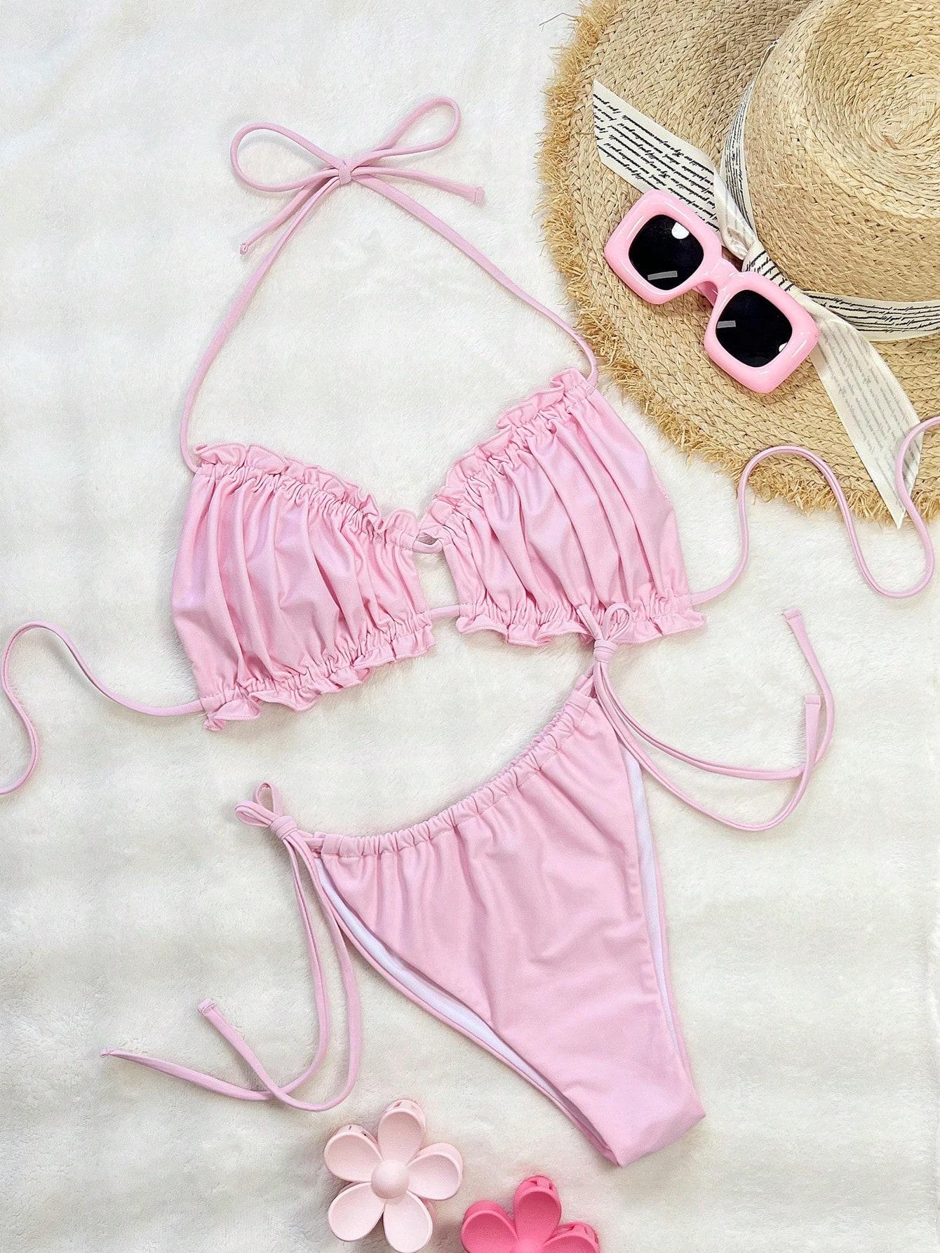 SHEIN DWUCZĘŚCIOWY STRÓJ KĄPIELOWY S09__L