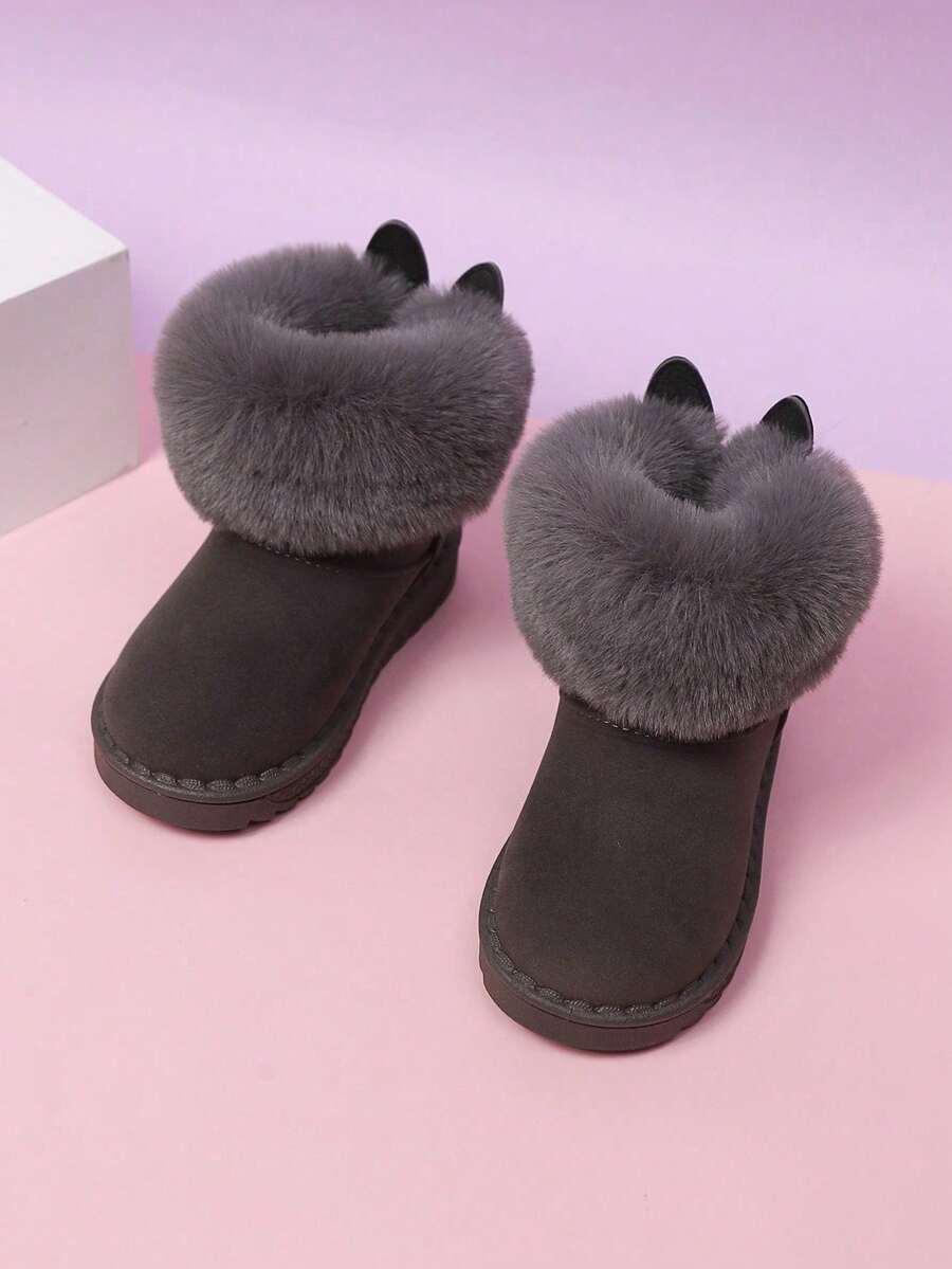 SHEIN SZARE ŚNIEGOWCE SZTUCZNE FUTRO W01__36