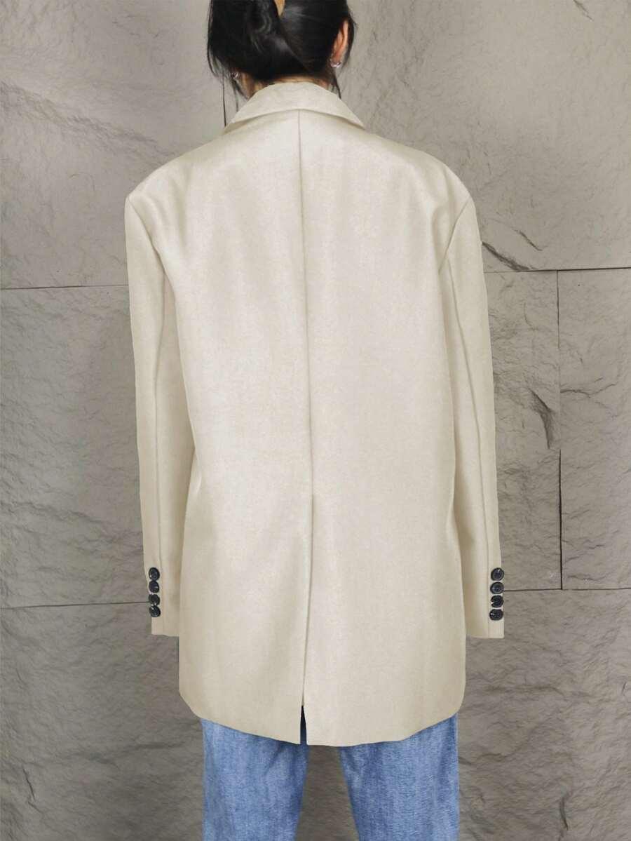SHEIN BEŻOWA MARYNARKA OVERSIZE