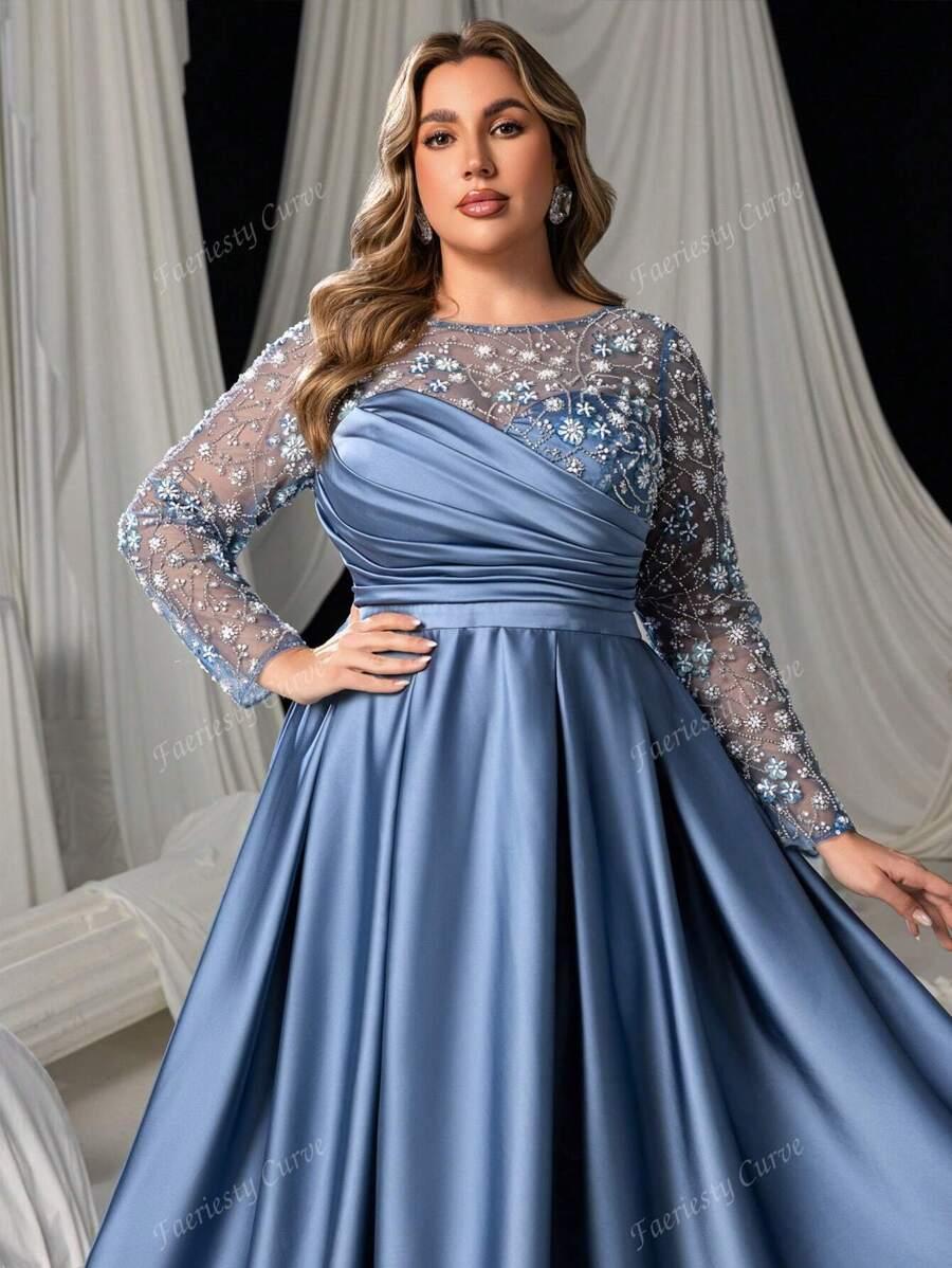 SHEIN NIEBIESKA MAXI SUKIENKA S06__48