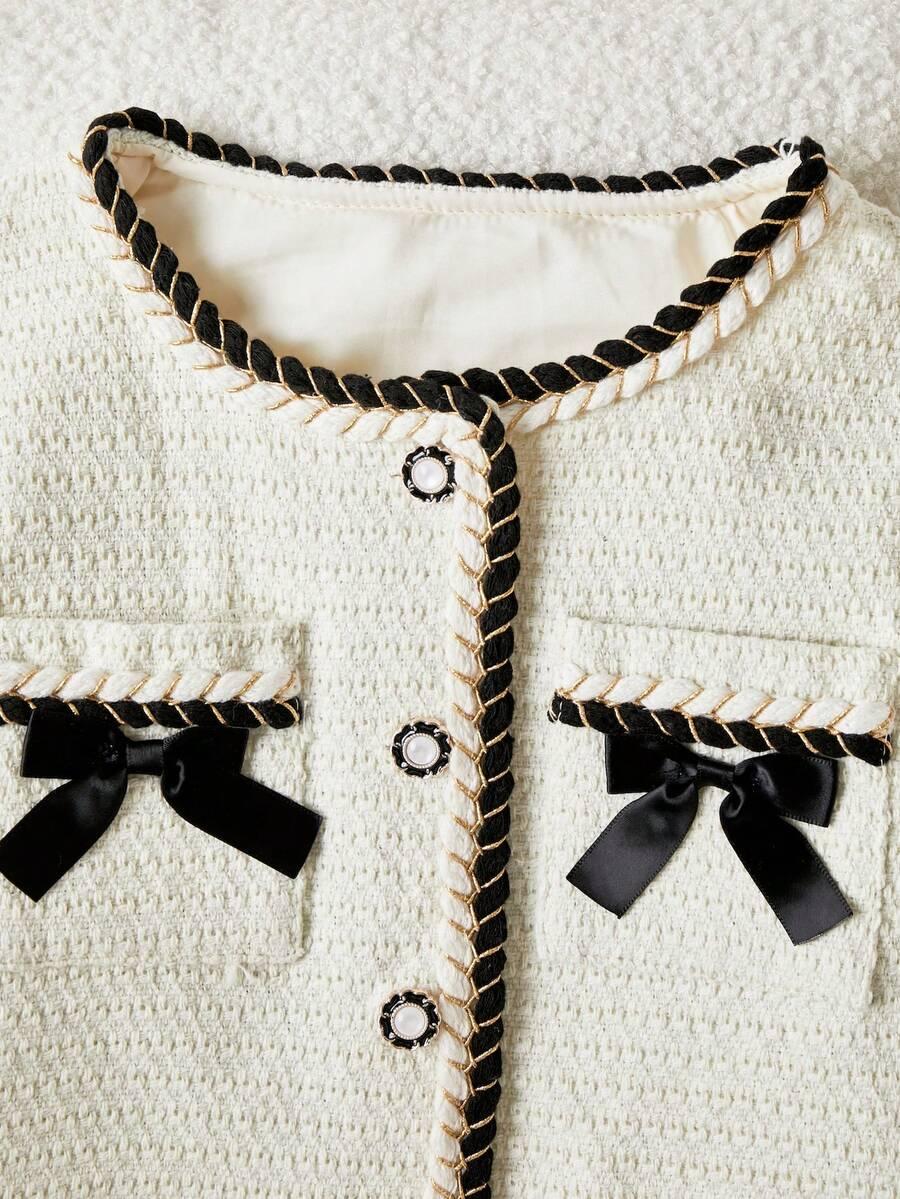 SHEIN KREMOWA MARYNARKA GUZIKI S06__128-134
