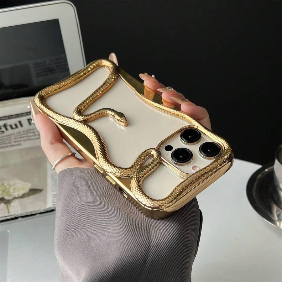 SHEIN ZŁOTE ETUI NA TELEFON IPHONE 14 S07
