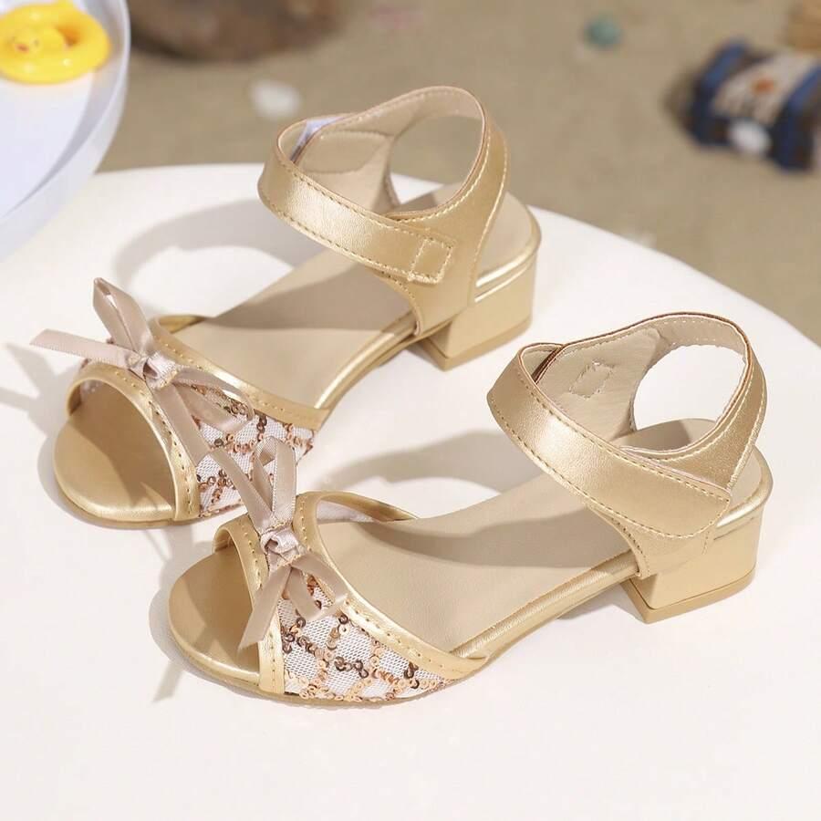 SHEIN ZŁOTE SANDAŁY KOKARDA OBCAS S06__32