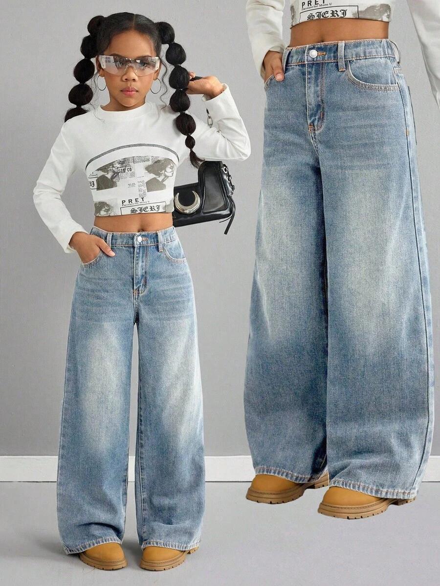 SHEIN NIEBIESKIE SPODNIE JEANS S06__134/140