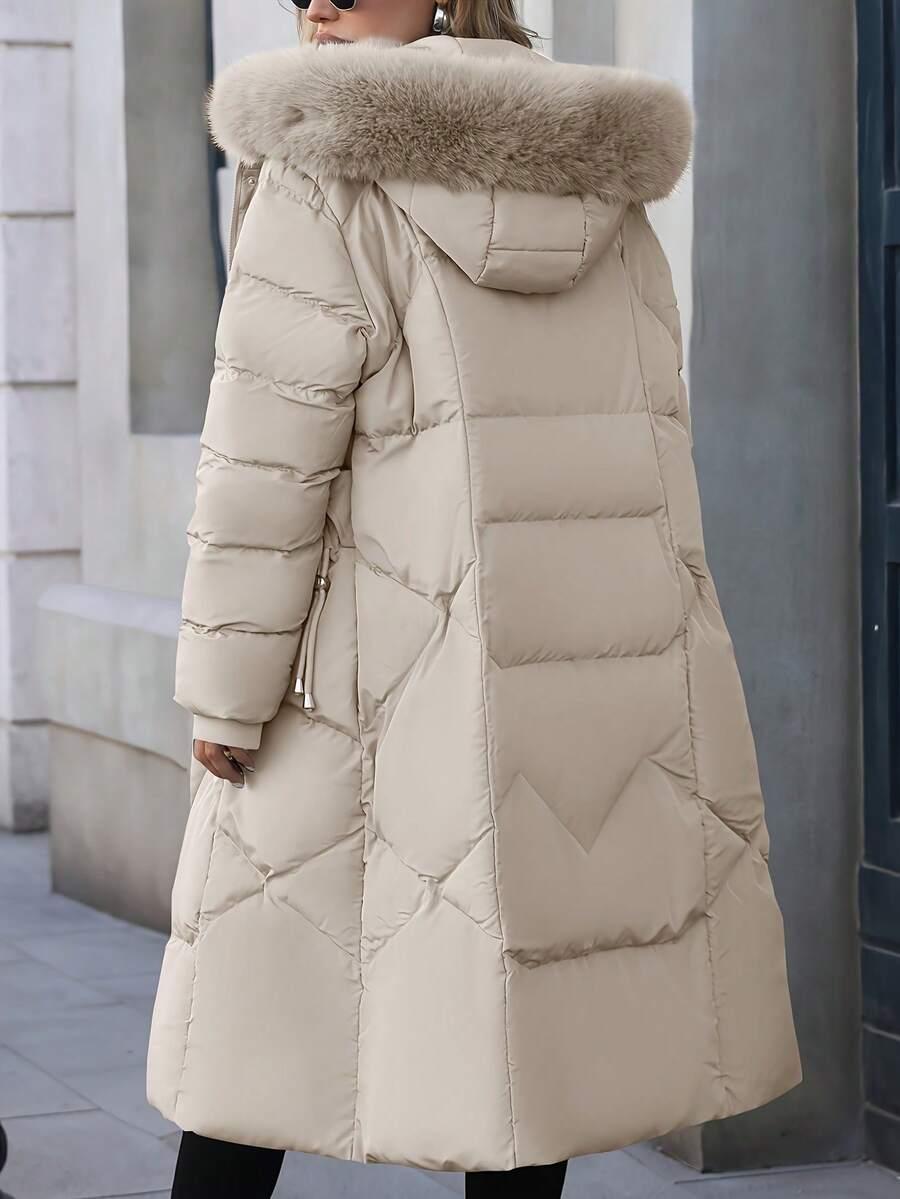 SHEIN BEŻOWA PIKOWANA KURTKA W01__46