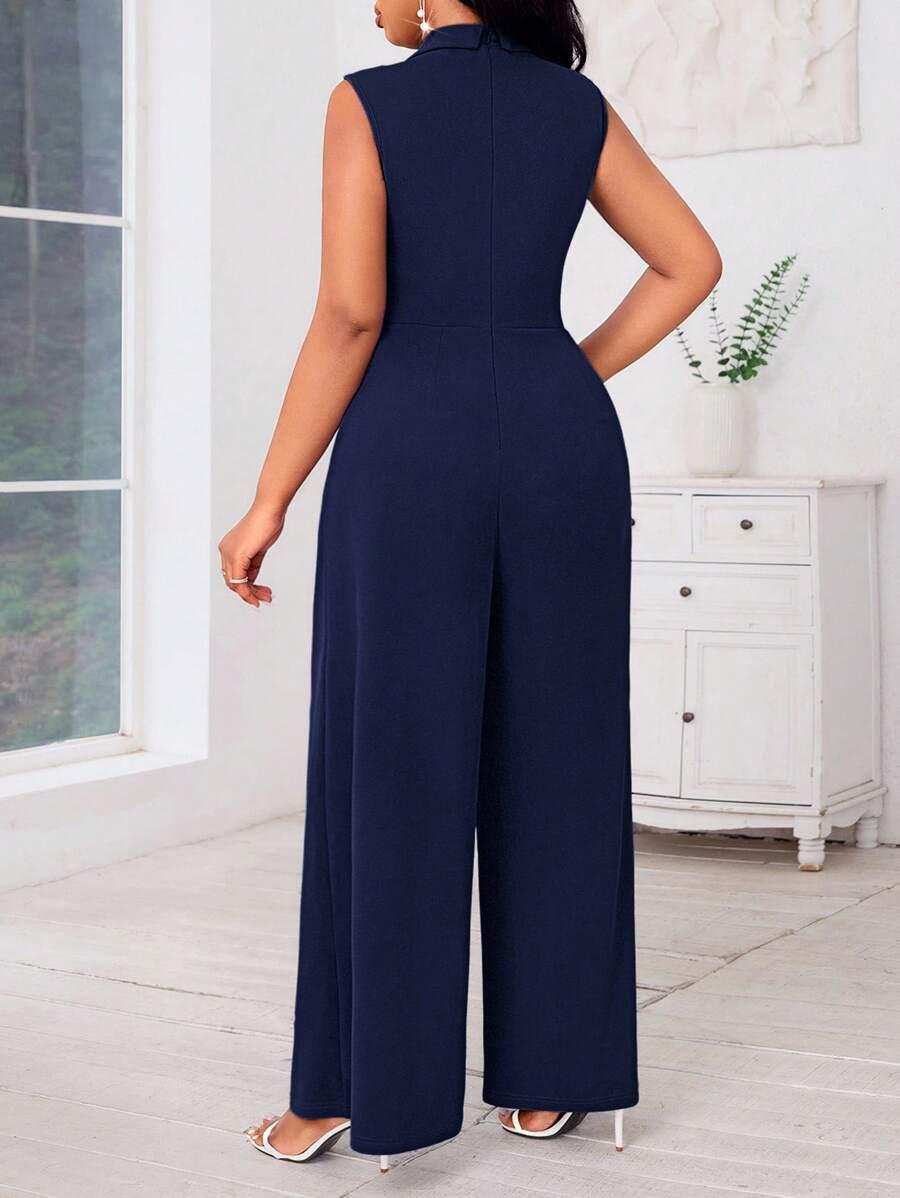 SHEIN GRANATOWY KOMBINEZON PEREŁKI S06__52