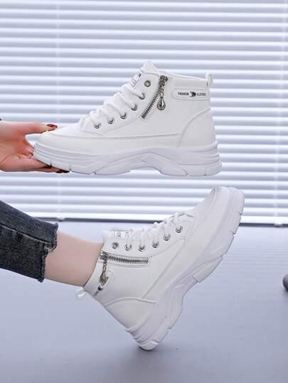 SHEIN BIAŁE WIĄZANE ŚNIEGOWCE W01__41,5