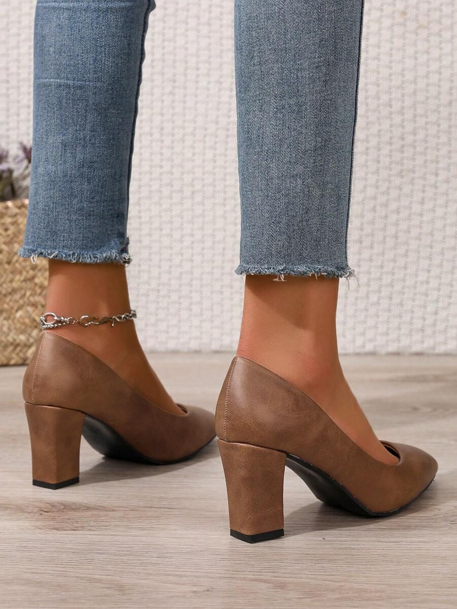 SHEIN BRĄZOWE CZÓŁENKA OBCAS S06__39