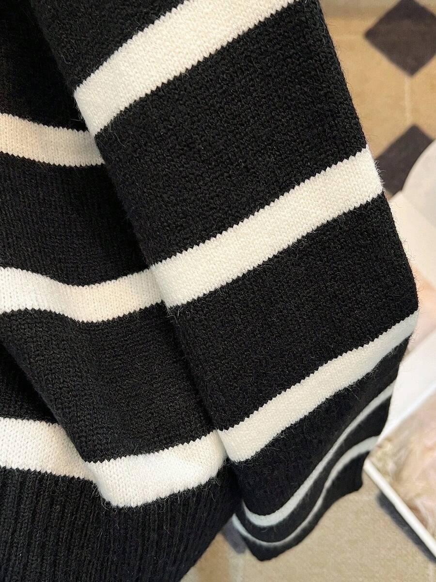 SHEIN CZARNY SWETER PASKI S06__XL