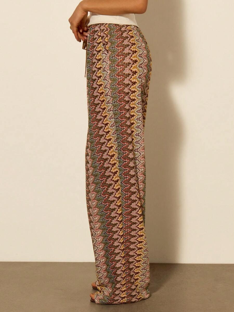 SHEIN SPODNIE CASUAL WZÓR S06__L