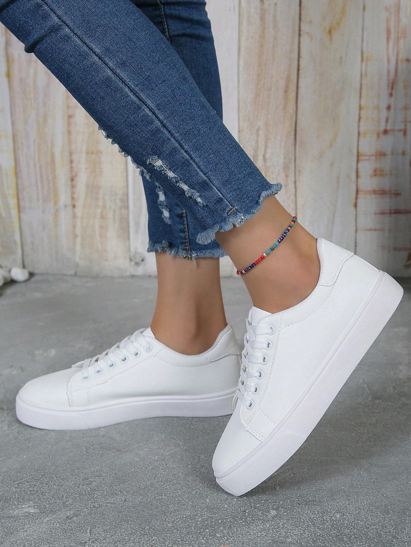 SHEIN BIAŁE SZNUROWANE BUTY SPORTOWE S06__38