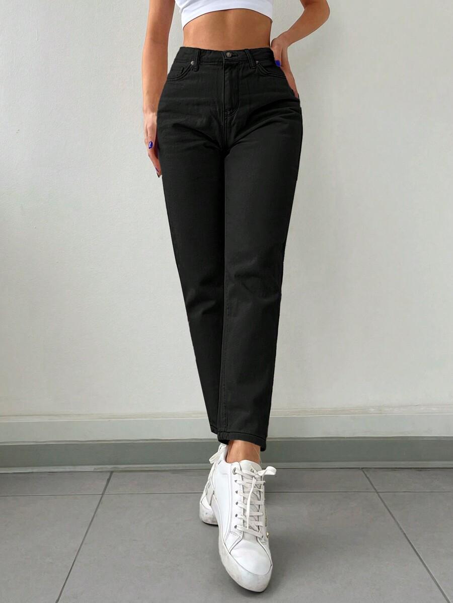 SHEIN CZARNE SPODNIE JEANS S06__L