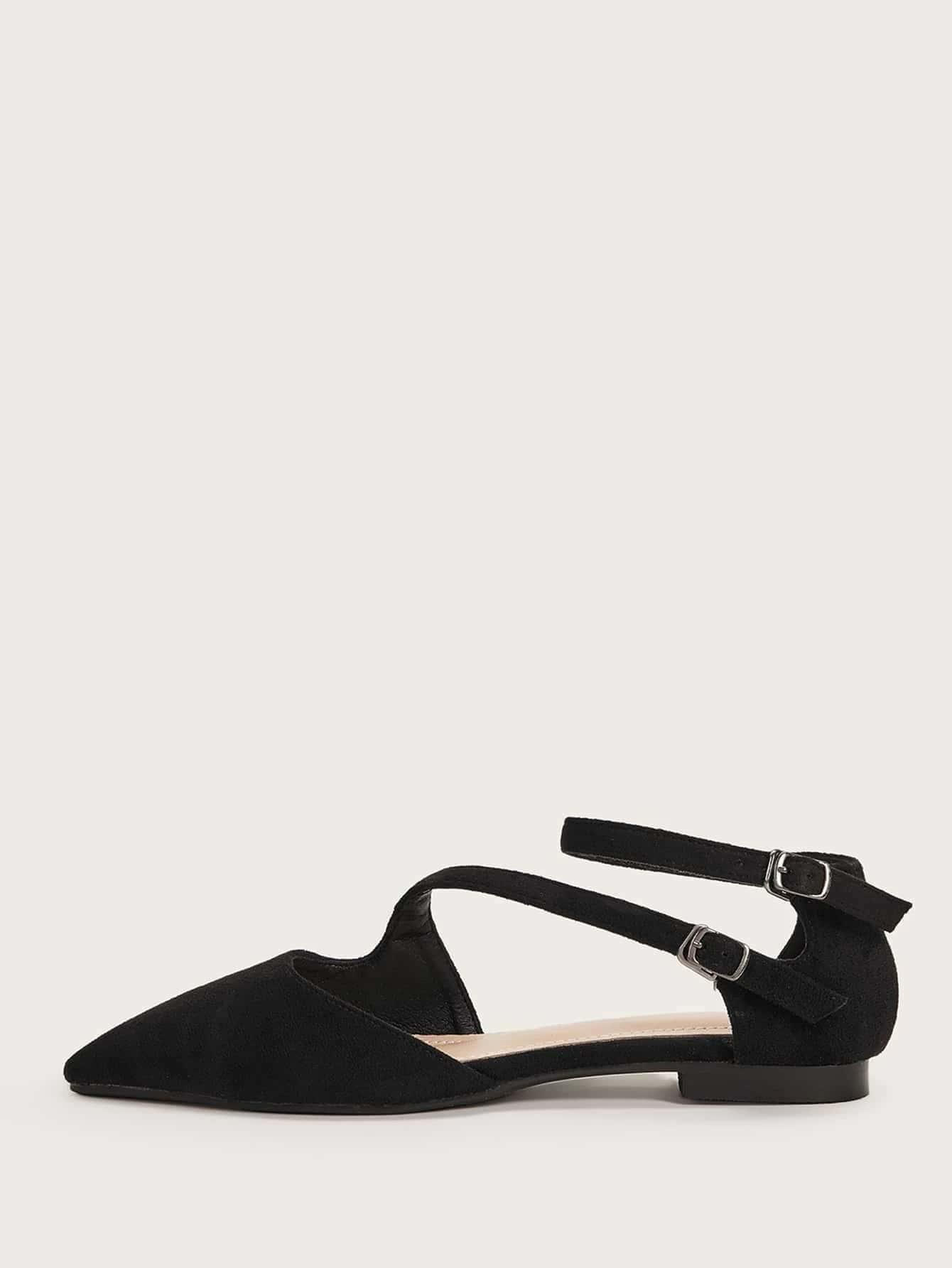 SHEIN CZARNE BALERINY IMITACJA ZAMSZU S06__41