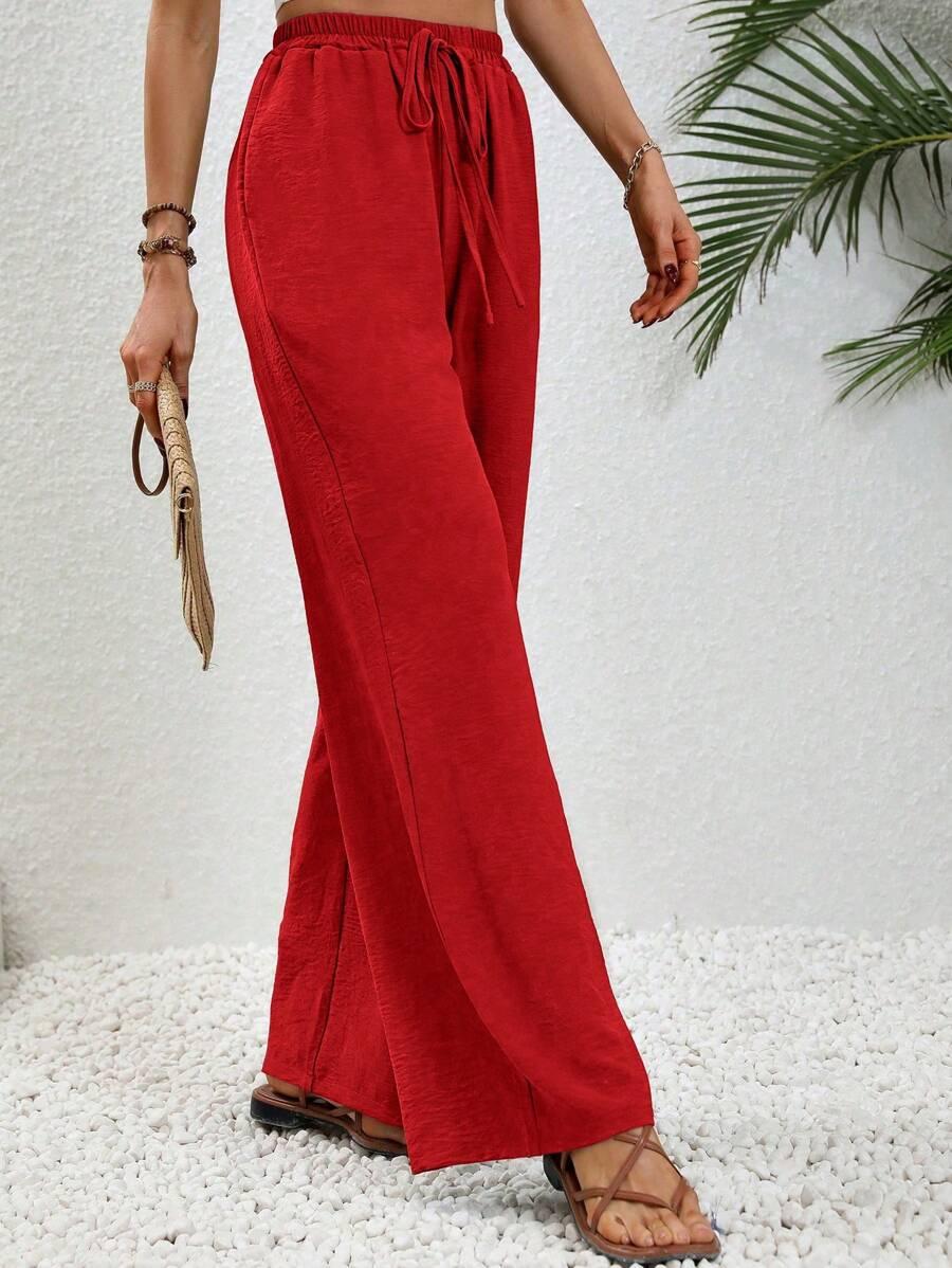 SHEIN CZERWONE SPODNIE CASUAL S06__L