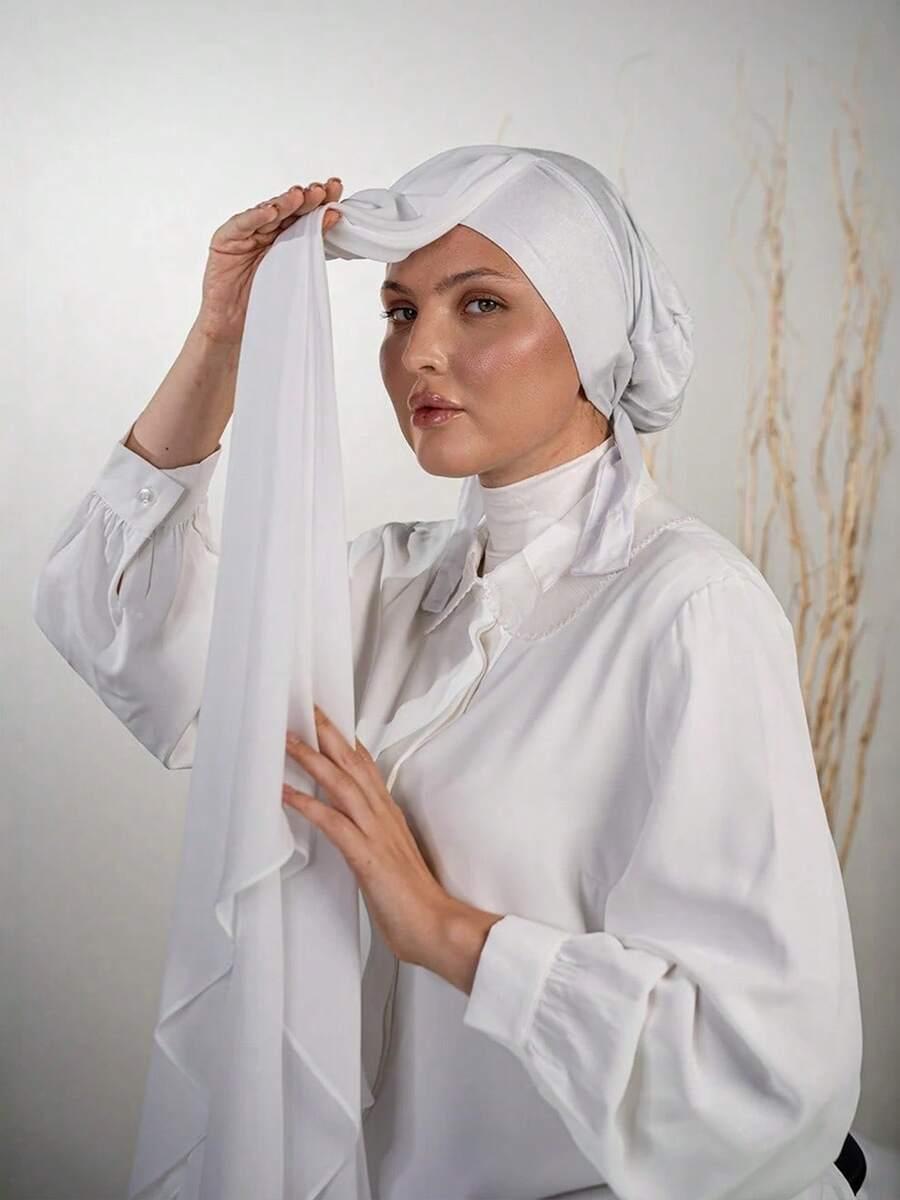 SHEIN BIAŁA CHUSTA HIDŻAB S07