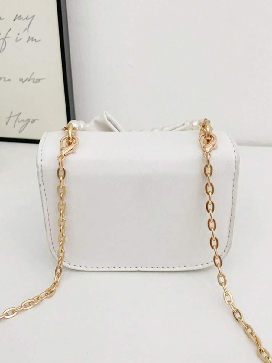 SHEIN BIAŁA TOREBKA KOKARDA S07__13X5X9