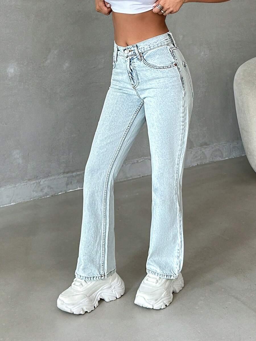 SHEIN JEANSOWE SPODNIE DZWONY S06__S