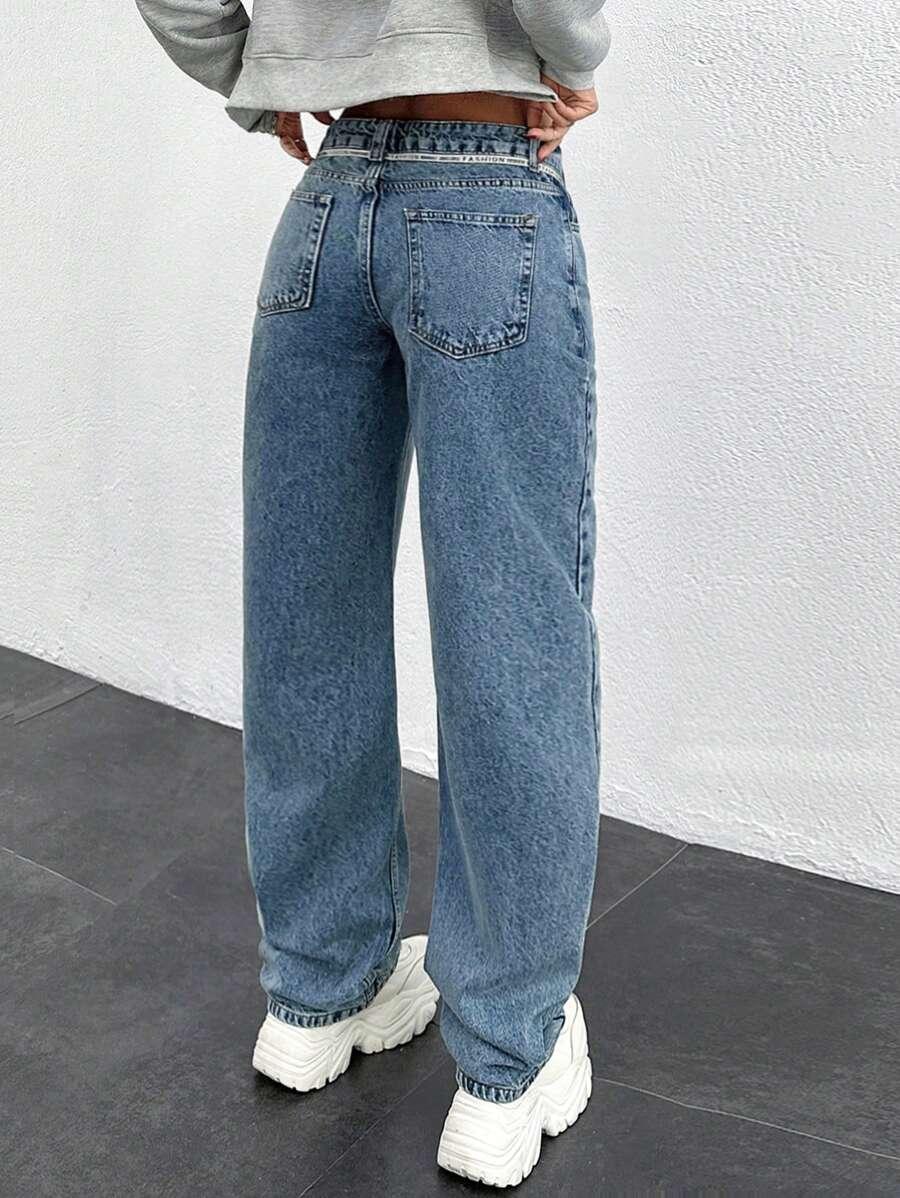 EURMUSE NIEBIESKIE SPODNIE JEANS S06__M