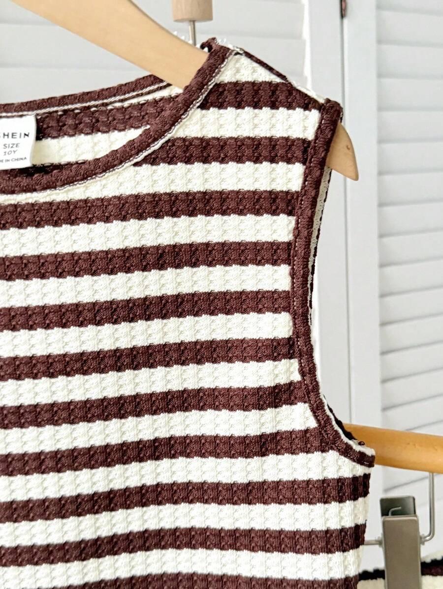SHEIN KOMPLET TOP SPODNIE 128-134