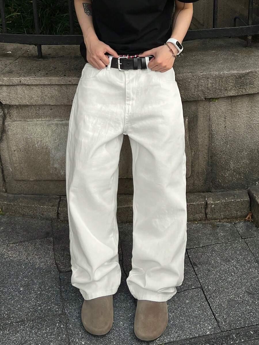 SHEIN BEŻOWE SPODNIE JEANSOWE S06__XXL
