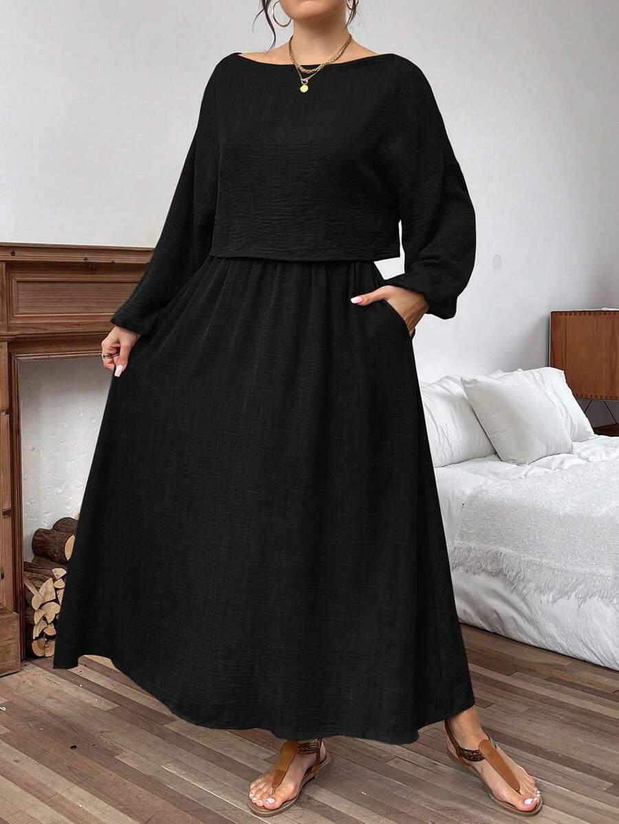 SHEIN CZARNA SPÓDNICA BLUZKA KOMPLET S06__52