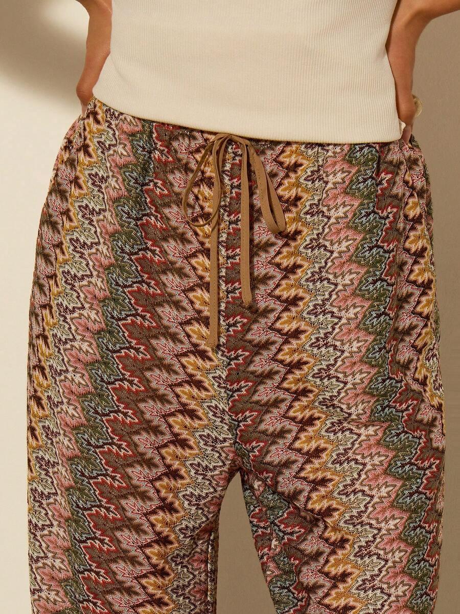 SHEIN SPODNIE CASUAL WZÓR S06__L