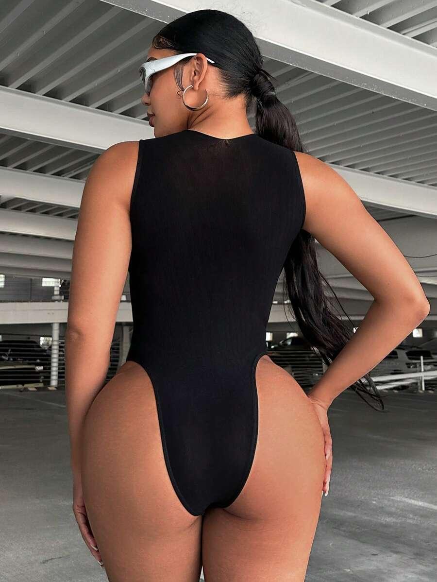 SHEIN CZARNE BODY SIATECZKA S06__OS