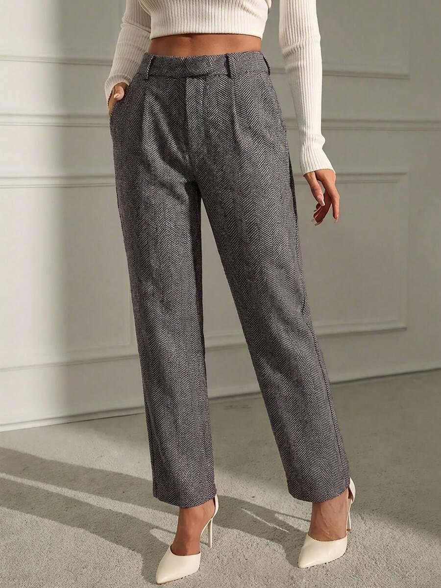 QUICK FASHIONHUB PROSTE SPODNIE WZÓR S06__46