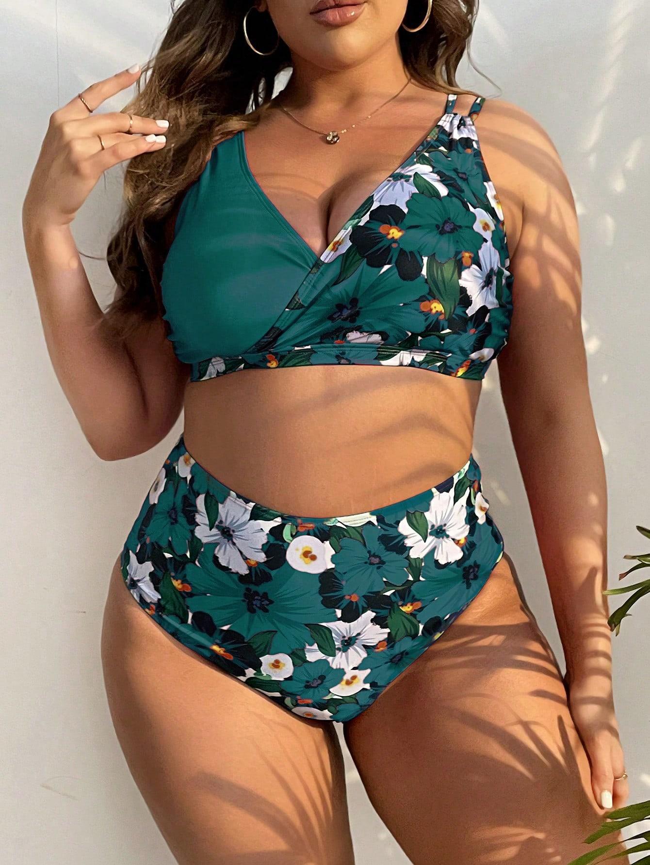SHEIN ZIELONY STRÓJ KĄPIELOWY S09__52