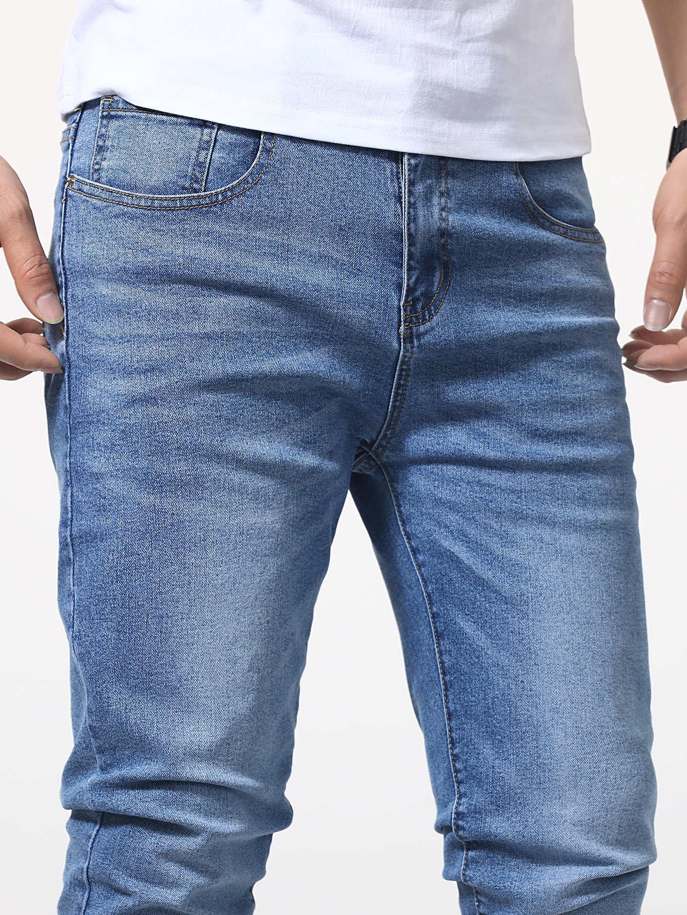 MANFINITY NIEBIESKIE SPODNIE JEANS RURKI PK01__M