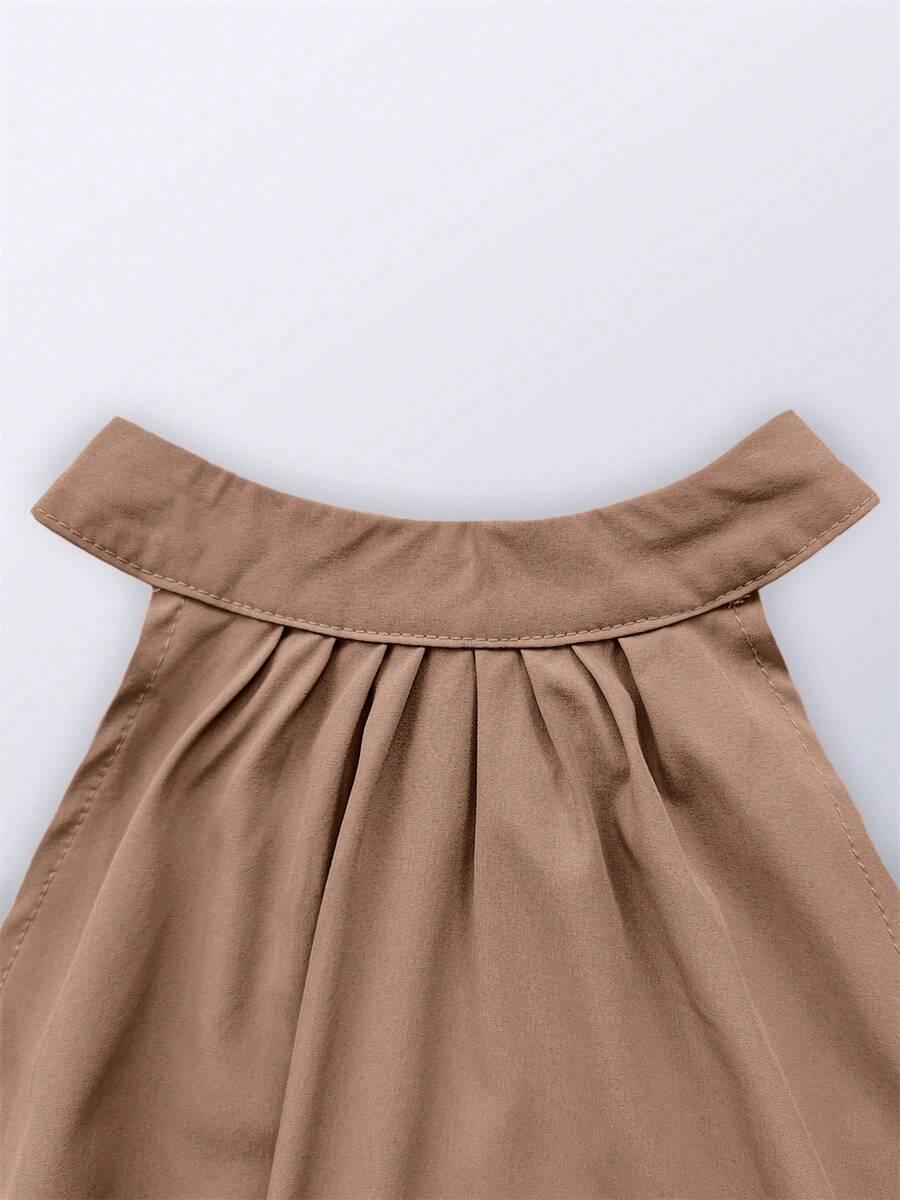 SHEIN BEŻOWA MINI SUKIENKA S06__S