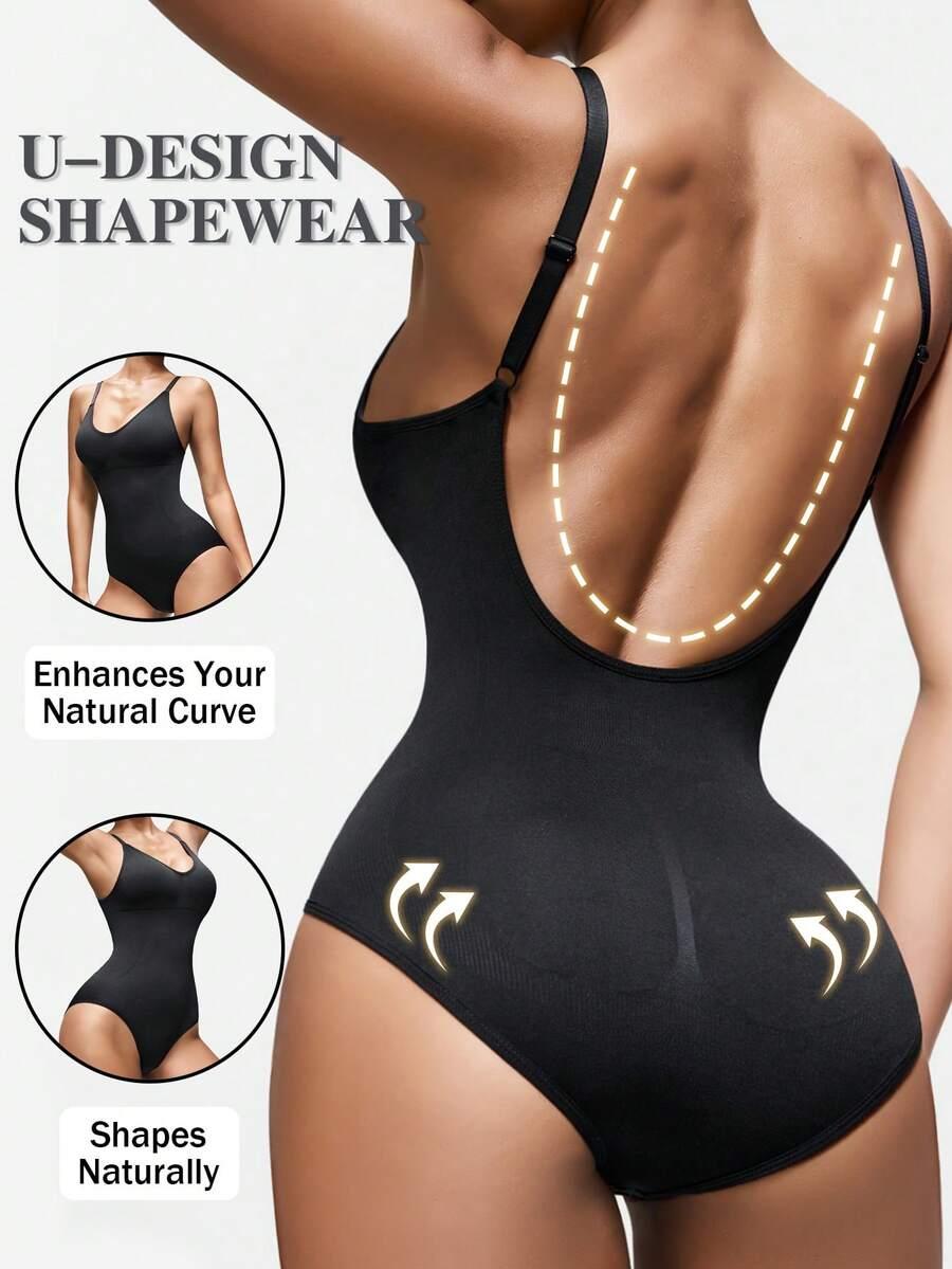 SHEIN CZARNE BODY MODELUJĄCE RAMIĄCZKA S09__XL